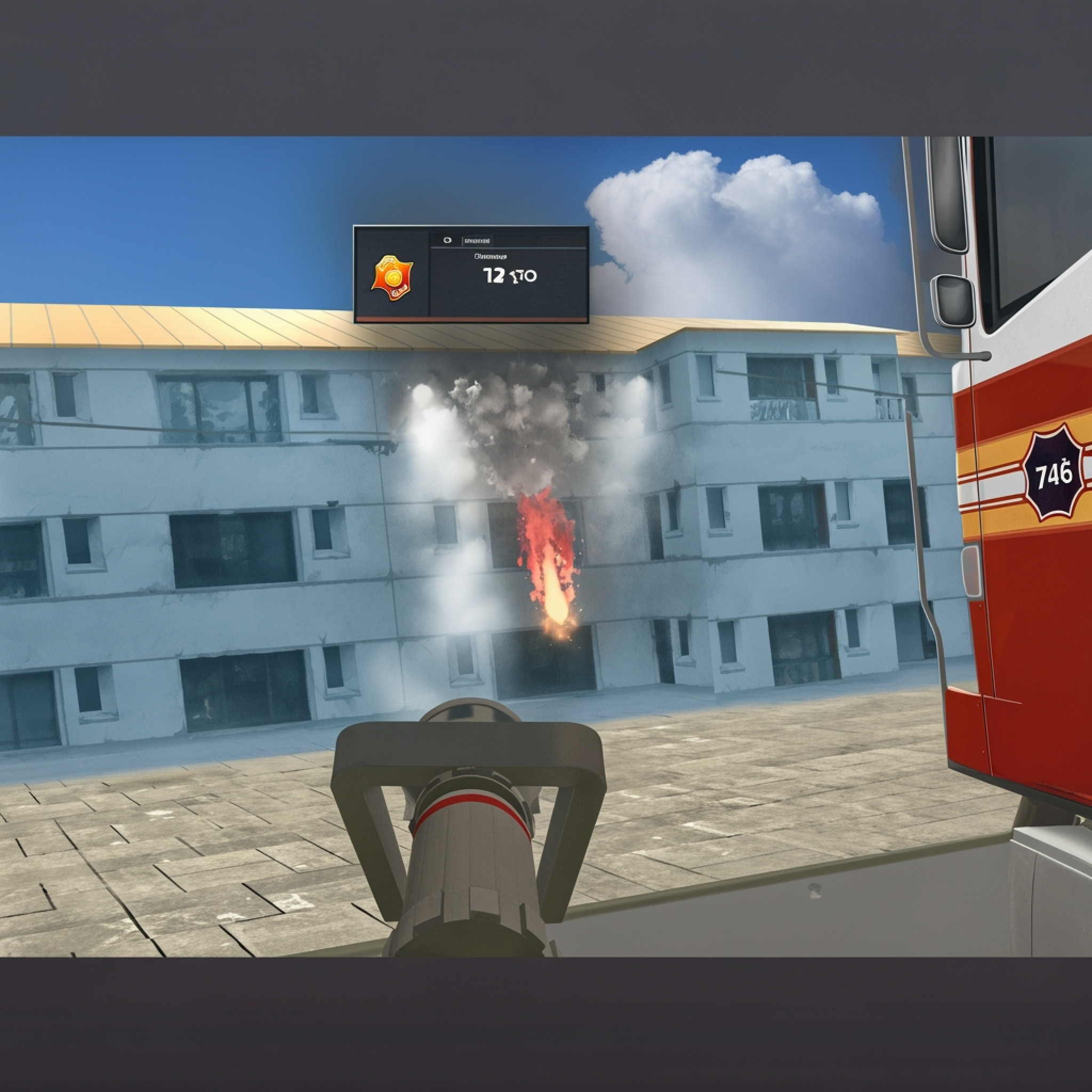Flying Fire Truck Driving Sim