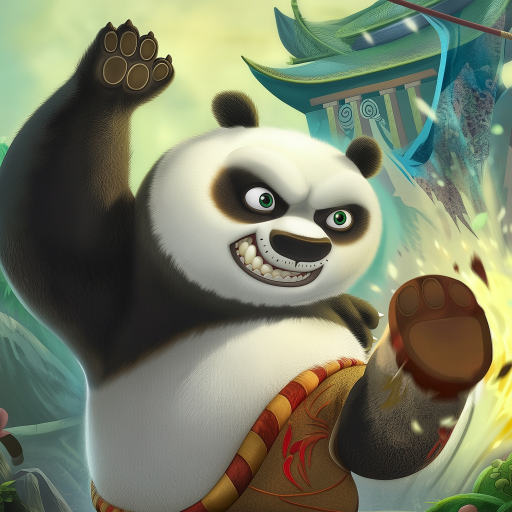 Kung Fu Panda Paw some Panda